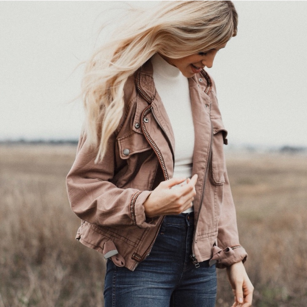 Free People Mauve/Tan Jacket